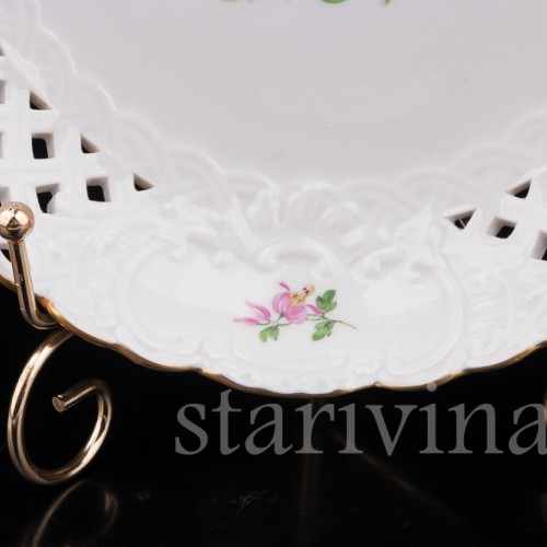 Декоративное фарфоровое Блюдо желтый тюльпан, Meissen, Германия, 1982 г.