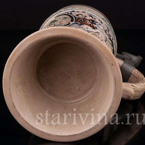 Старинная пивная кружка Трубач из Зекингена, 0.5 л, Reinhold Hanke, Германия, кон. 19 - нач. 20 вв.