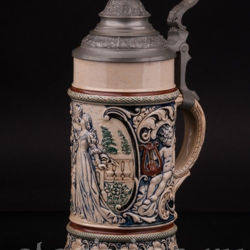 Старинная пивная кружка Трубач из Зекингена, 0.5 л, Reinhold Hanke, Германия, кон. 19 - нач. 20 вв.