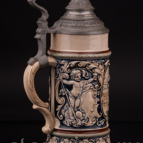 Старинная пивная кружка Трубач из Зекингена, 0.5 л, Reinhold Hanke, Германия, кон. 19 - нач. 20 вв.