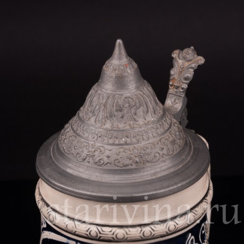 Старинная пивная кружка Хмель и солод, 0,5 л, Wick Werke AG, Германия, 1920-50 гг.