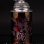 Старинная стеклянная кружка Ячмень, хмель и цветы, 0.5 л, Германия, сер. 20 в.