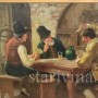 Картина маслом Игроки в карты, Германия, перв. пол. 20 в.