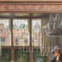 Картина маслом Курящие мужчины в гостиной, Германия, перв. пол. 20 в.