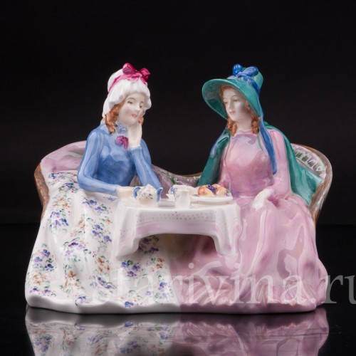 Фарфоровая композиция Чаепитие, Royal Doulton, Великобритания, пер. пол. 20 в.
