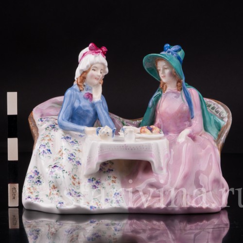 Фарфоровая композиция Чаепитие, Royal Doulton, Великобритания, пер. пол. 20 в.