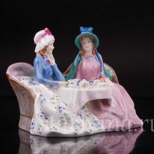Фарфоровая композиция Чаепитие, Royal Doulton, Великобритания, пер. пол. 20 в.