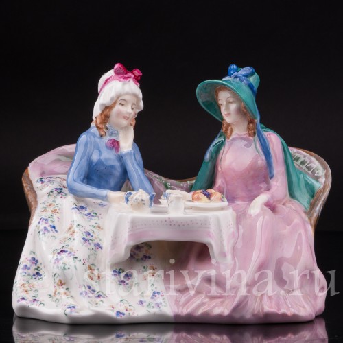Фарфоровая композиция Чаепитие, Royal Doulton, Великобритания, пер. пол. 20 в.