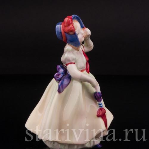 Фигурка девочки из фарфора Детка, Royal Doulton, Великобритания, пер. пол. 20 в.