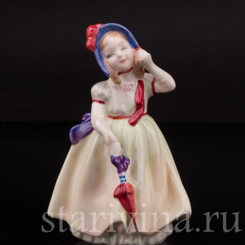 Фигурка девочки из фарфора Детка, Royal Doulton, Великобритания, пер. пол. 20 в.
