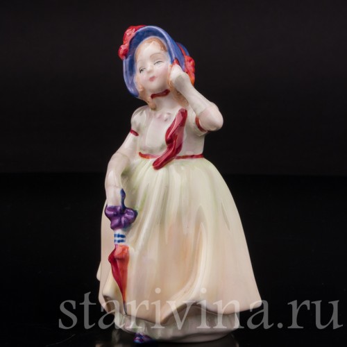 Фигурка девочки из фарфора Детка, Royal Doulton, Великобритания, пер. пол. 20 в.