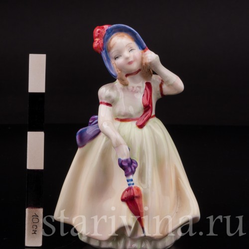 Фигурка девочки из фарфора Детка, Royal Doulton, Великобритания, пер. пол. 20 в.