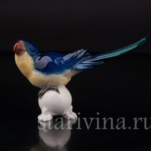 Фигурка птицы из фарфора Попугай, Karl Ens, Германия, 1920-30 гг.