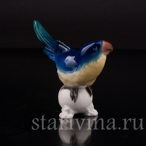 Фигурка птицы из фарфора Попугай, Karl Ens, Германия, 1920-30 гг.