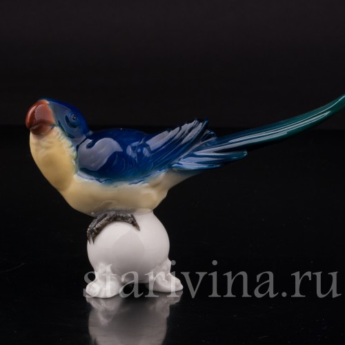 Фигурка птицы из фарфора Попугай, Karl Ens, Германия, 1920-30 гг.