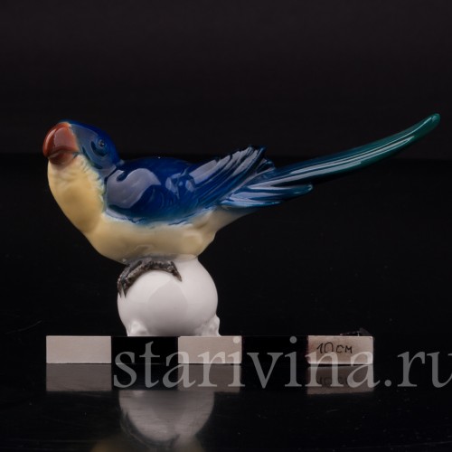 Фигурка птицы из фарфора Попугай, Karl Ens, Германия, 1920-30 гг.