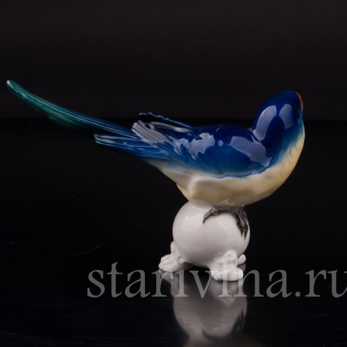 Фигурка птицы из фарфора Попугай, Karl Ens, Германия, 1920-30 гг.