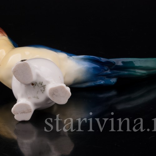 Фигурка птицы из фарфора Попугай, Karl Ens, Германия, 1920-30 гг.