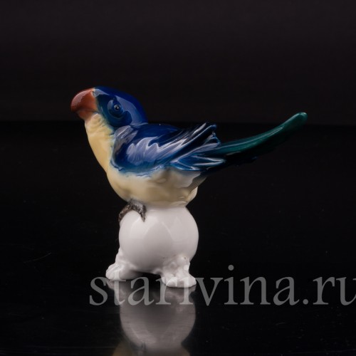 Фигурка птицы из фарфора Попугай, Karl Ens, Германия, 1920-30 гг.