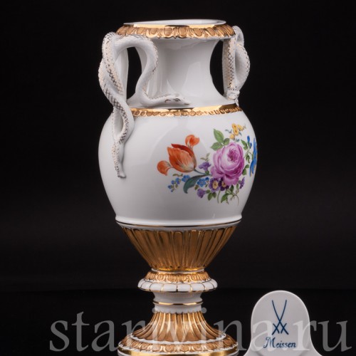 Фарфоровая ваза "Змеи", Meissen, Германия, 1982 г.