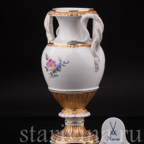 Фарфоровая ваза "Змеи", Meissen, Германия, 1982 г.
