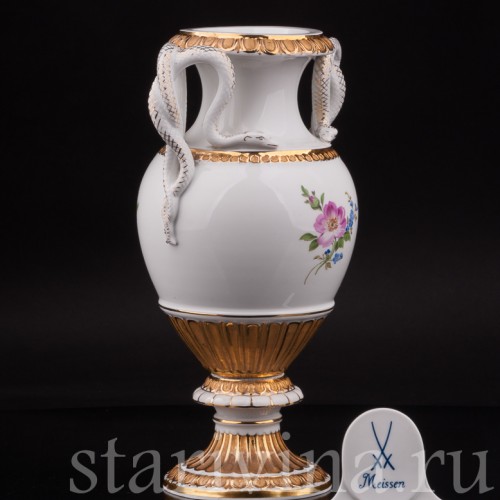 Фарфоровая ваза "Змеи", Meissen, Германия, 1982 г.