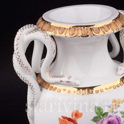 Фарфоровая ваза "Змеи", Meissen, Германия, 1982 г.
