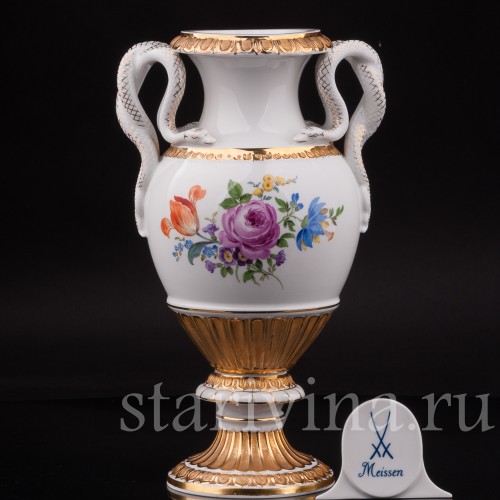 Фарфоровая ваза "Змеи", Meissen, Германия, 1982 г.