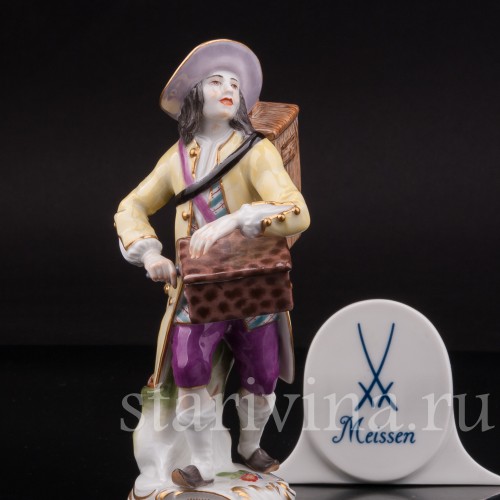 Фарфоровая статуэтка Шарманщик, Cries de Paris, Meissen, Германия, 1987 г.
