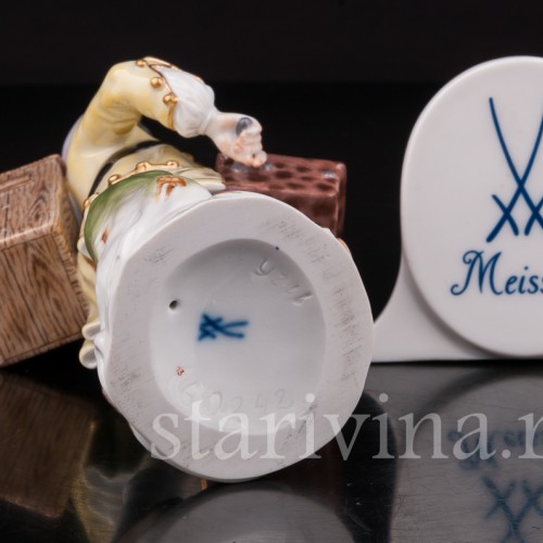 Фарфоровая статуэтка Шарманщик, Cries de Paris, Meissen, Германия, 1987 г.