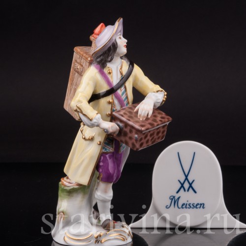 Фарфоровая статуэтка Шарманщик, Cries de Paris, Meissen, Германия, 1987 г.