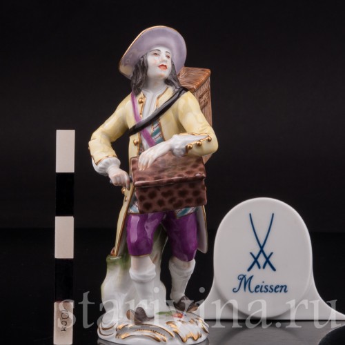 Фарфоровая статуэтка Шарманщик, Cries de Paris, Meissen, Германия, 1987 г.
