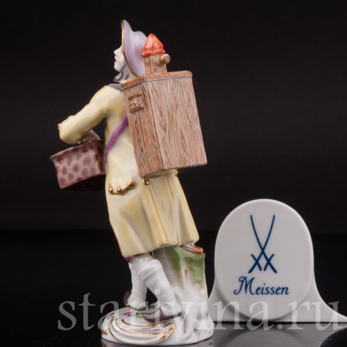 Фарфоровая статуэтка Шарманщик, Cries de Paris, Meissen, Германия, 1987 г.