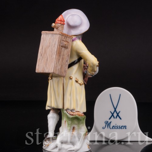Фарфоровая статуэтка Шарманщик, Cries de Paris, Meissen, Германия, 1987 г.