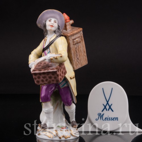 Фарфоровая статуэтка Шарманщик, Cries de Paris, Meissen, Германия, 1987 г.