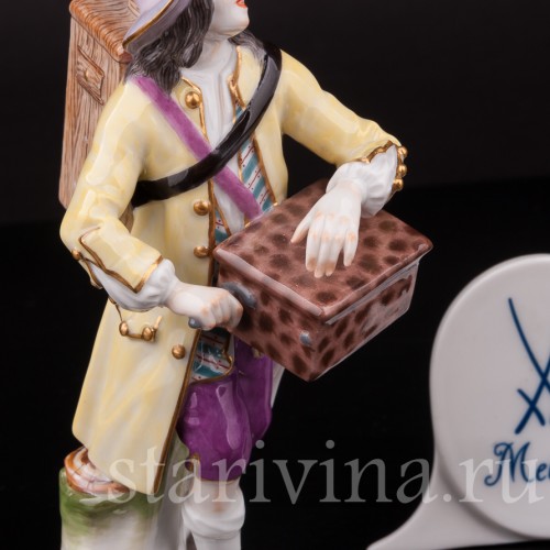 Фарфоровая статуэтка Шарманщик, Cries de Paris, Meissen, Германия, 1987 г.