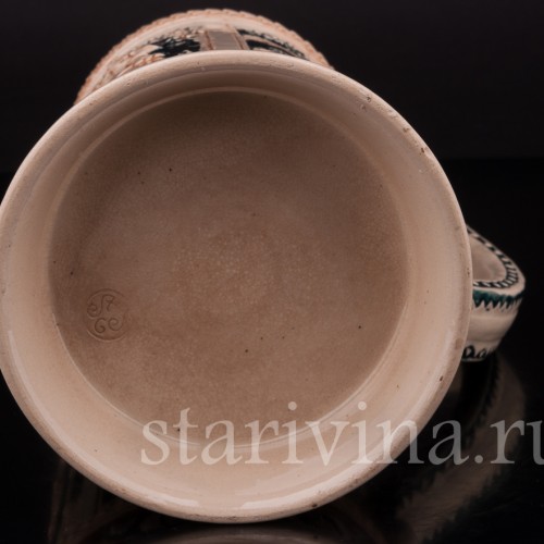 Старинная пивная кружка В горы, 1 л, Steuler & Co, Германия, нач. 20 в.