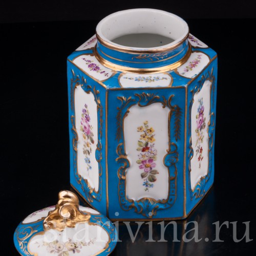 Фарфоровая Банка для чая, Франция, 19 в.