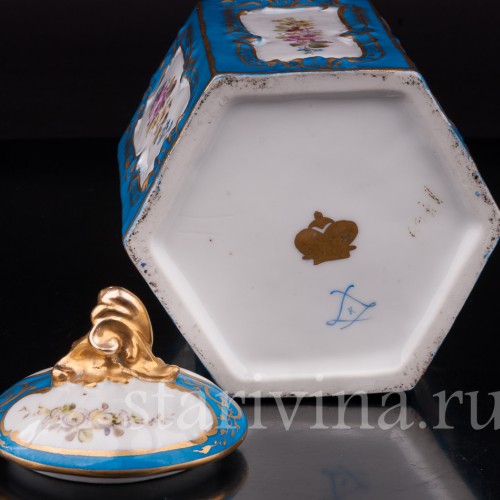 Фарфоровая Банка для чая, Франция, 19 в.