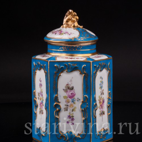 Фарфоровая Банка для чая, Франция, 19 в.