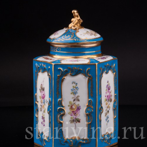 Фарфоровая Банка для чая, Франция, 19 в.