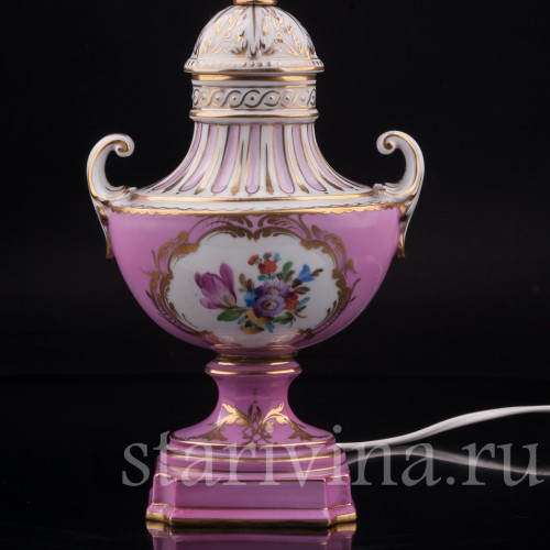 Декоративная фарфоровая Лампа, Carl Thieme, Германия, сер. 20 в.