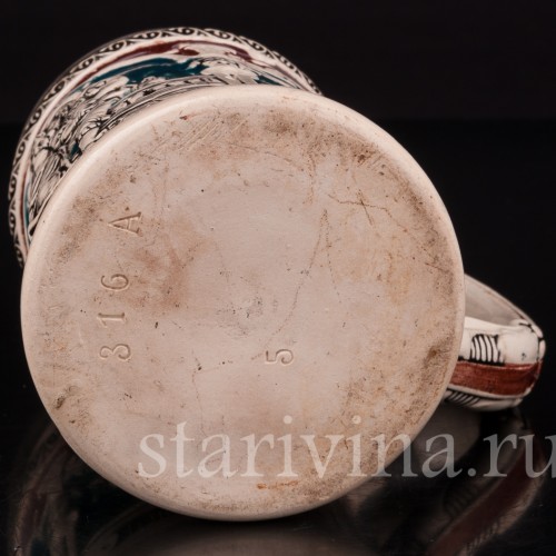 Старинная пивная кружка Влюбленная пара, 1/4 л, Matthias Girmscheid, Германия, кон. 19 - нач. 20 вв.