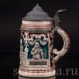 Старинная пивная кружка Влюбленная пара, 1/4 л, Matthias Girmscheid, Германия, кон. 19 - нач. 20 вв.