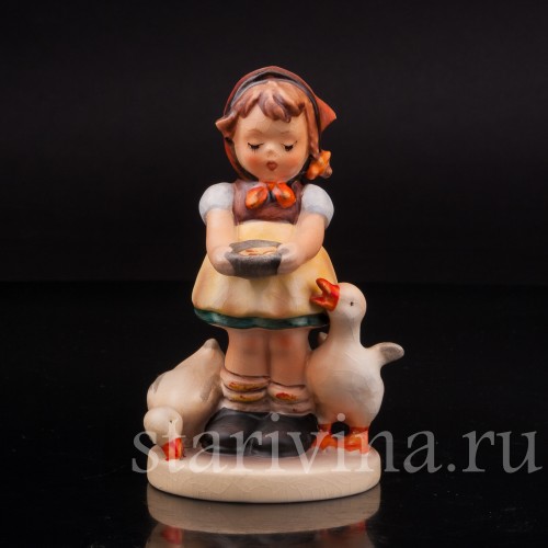 Фарфоровая статуэтка Девочка с гусями, Goebel, Германия, 1972-79 гг.