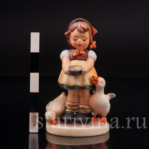 Фарфоровая статуэтка Девочка с гусями, Goebel, Германия, 1972-79 гг.