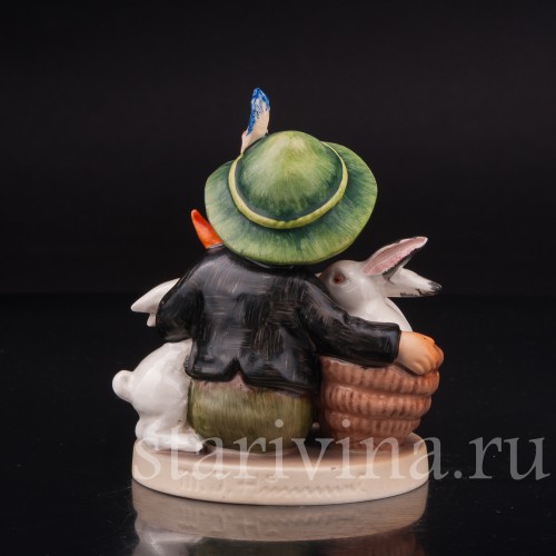 Фигурка из фарфора Мальчик с кроликами, Goebel, Германия, 1960-72гг.
