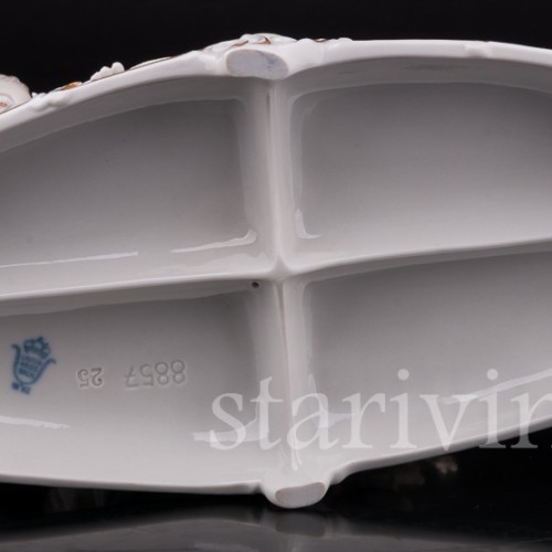 Фарфоровая статуэтка Пара с овечкой, кружевная, Unterweissbach, Германия, 1980 гг.