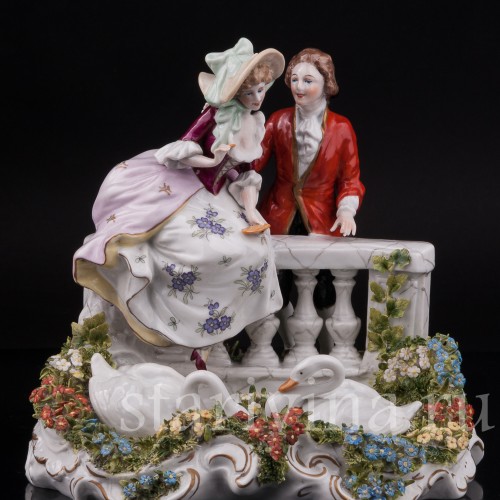 Фарфоровая композиция У пруда, Scheibe-Alsbach, Германия, вт. пол. 20 в.