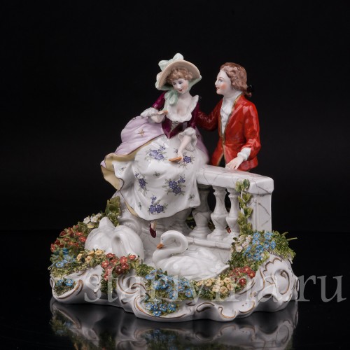 Фарфоровая композиция У пруда, Scheibe-Alsbach, Германия, вт. пол. 20 в.